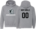 HOCKEY DE LA VALLÉE - 18500B Molleton à capuchon enfants - DTF. DTF-1181 (AV) - TR. TS-1000 (DOS)