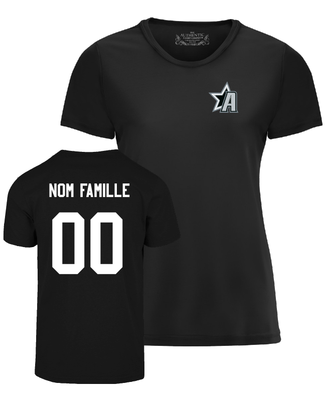 HOCKEY DE LA VALLÉE - L350 T-shirt sport Pro Team femme - DTF. DTF-330 (AVG) (NOIR) - TR. TS-1002 (DOS)