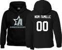 HOCKEY DE LA VALLÉE - 18500B Molleton à capuchon enfants - DTF. DTF-1181 (AV) - TR. TS-1000 (DOS)