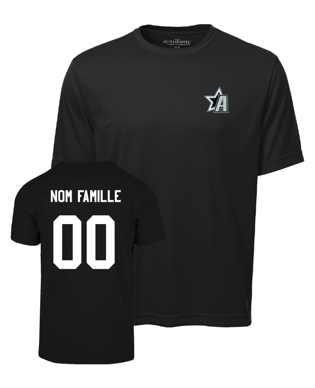 HOCKEY DE LA VALLÉE - S350 T-shirt sport Pro Team - DTF. DTF-330 (AVG) (NOIR) - TR. TS-1002 (DOS)