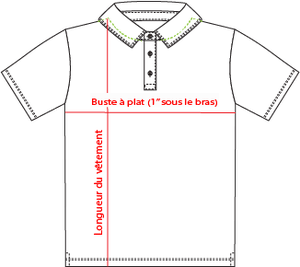 Charte de grandeur 88181Y (S-JR à XL-JR)